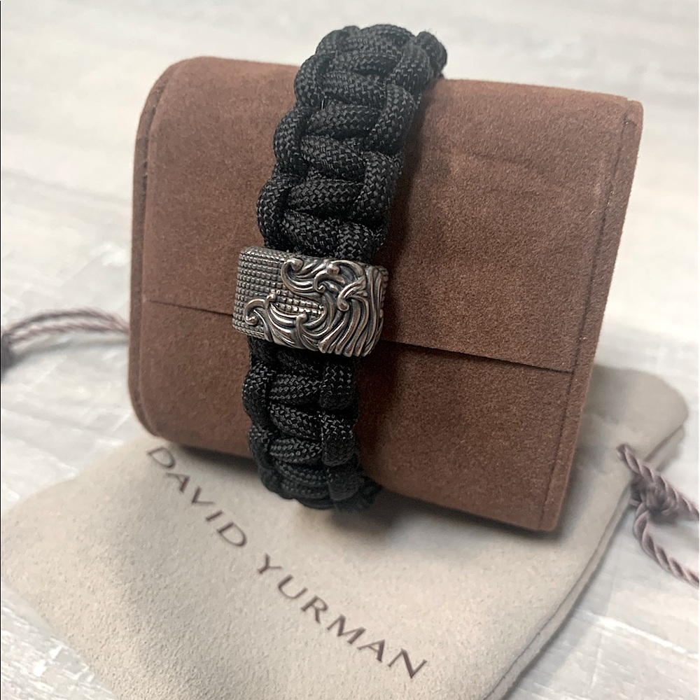 David Yurman Waves Collection Black Woven Bracelet